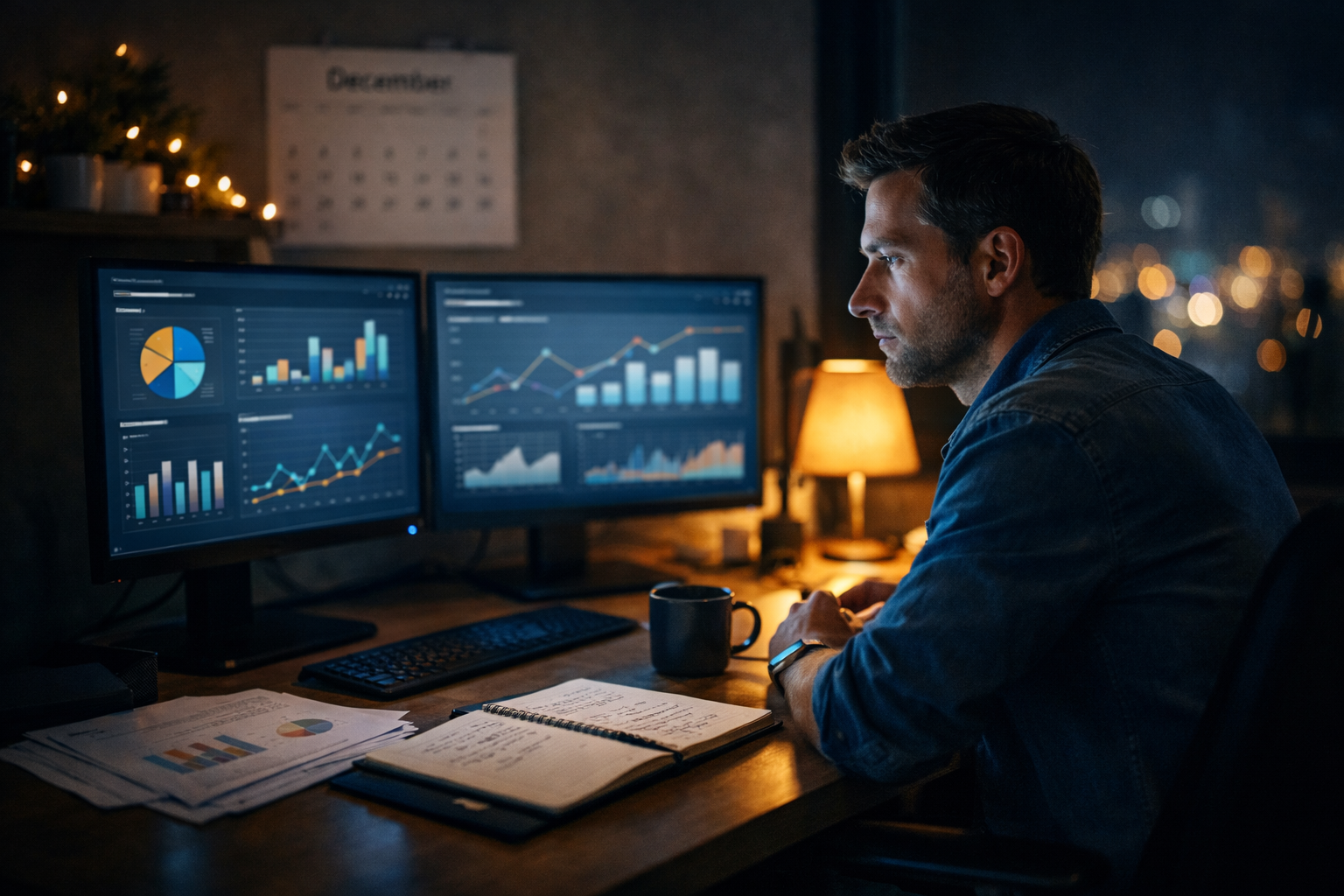 Late night at the office